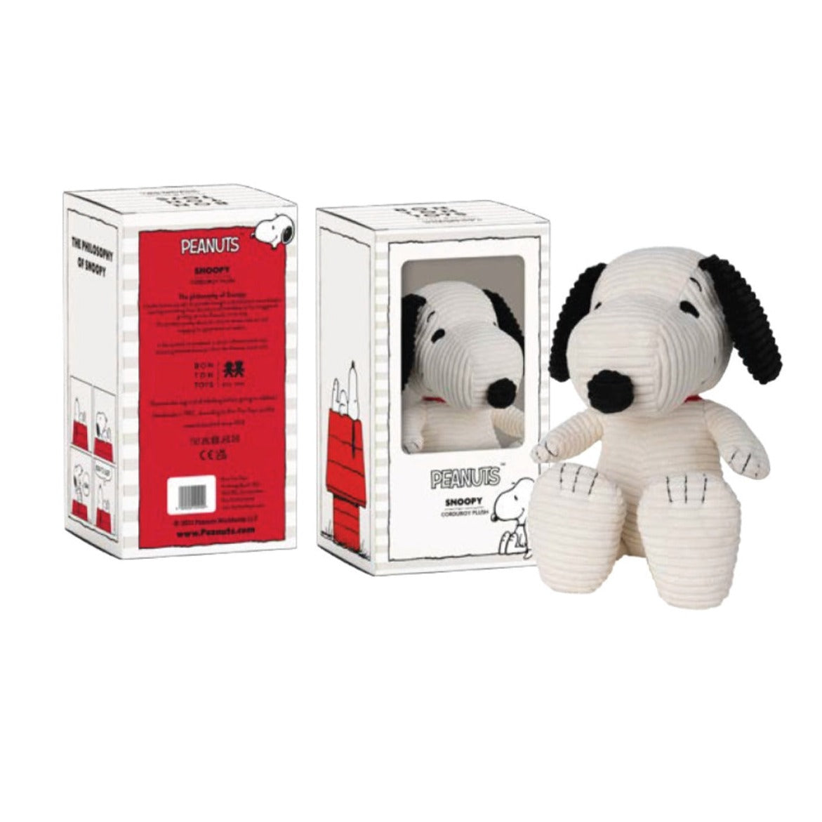 Snoopy corduroy plush with original packaging.