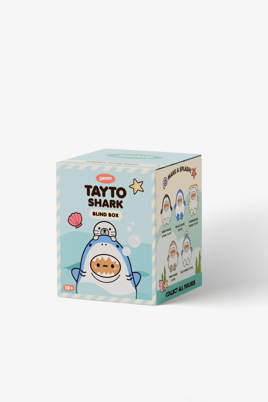 Tayto Shark blind box packaging on a white background