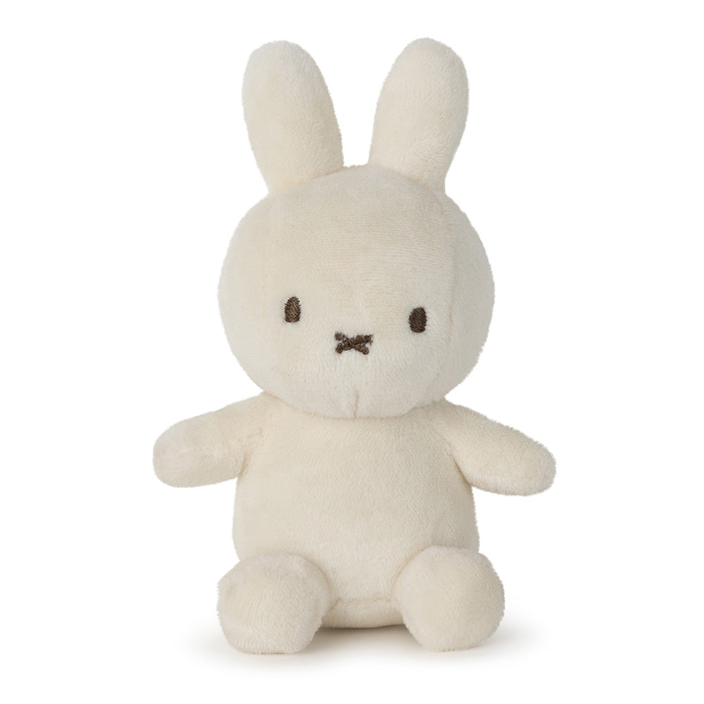 Miffy plush toy with white fur, standing upright.