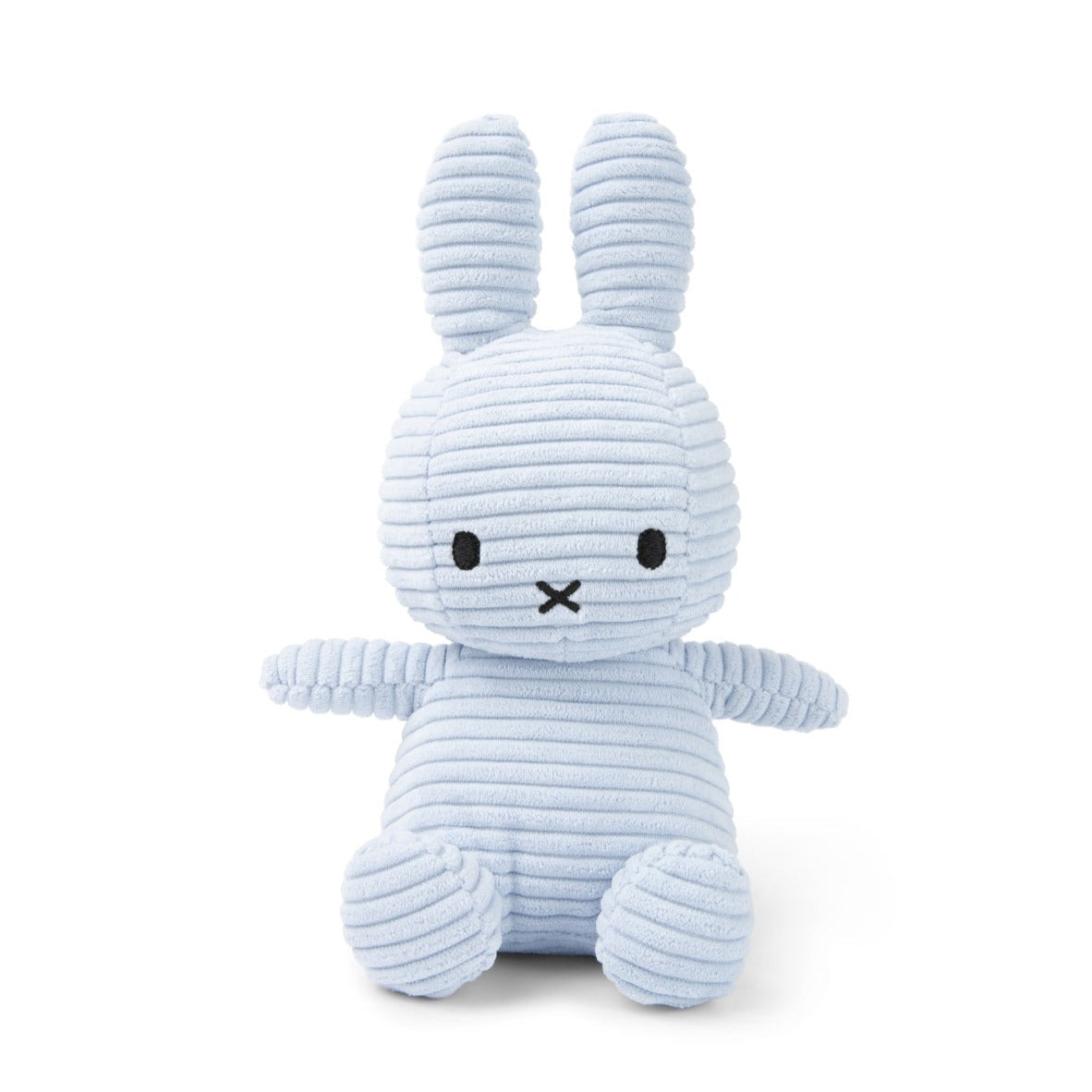 Light blue corduroy Miffy plushie.