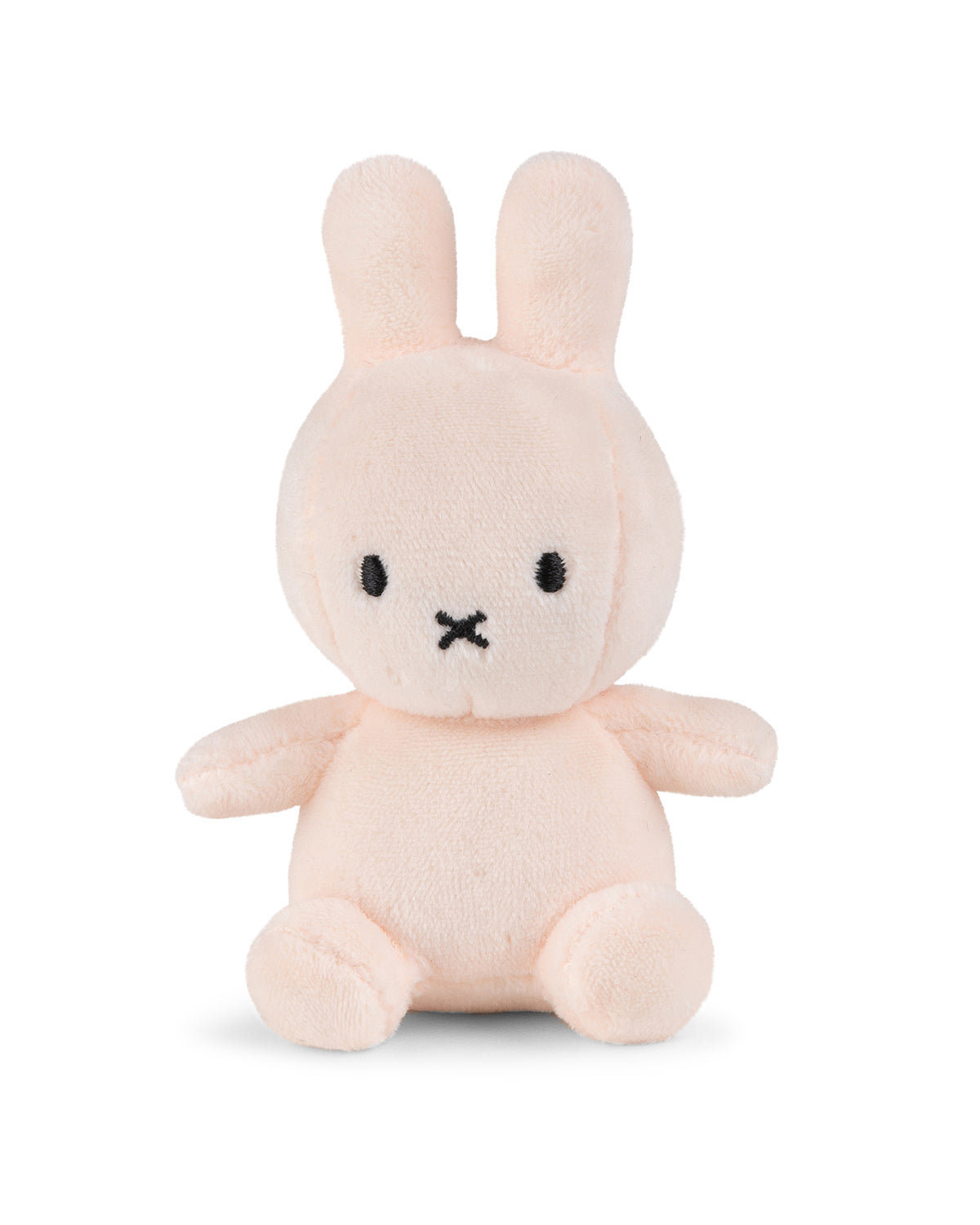 Pink Miffy plush toy sitting upright.