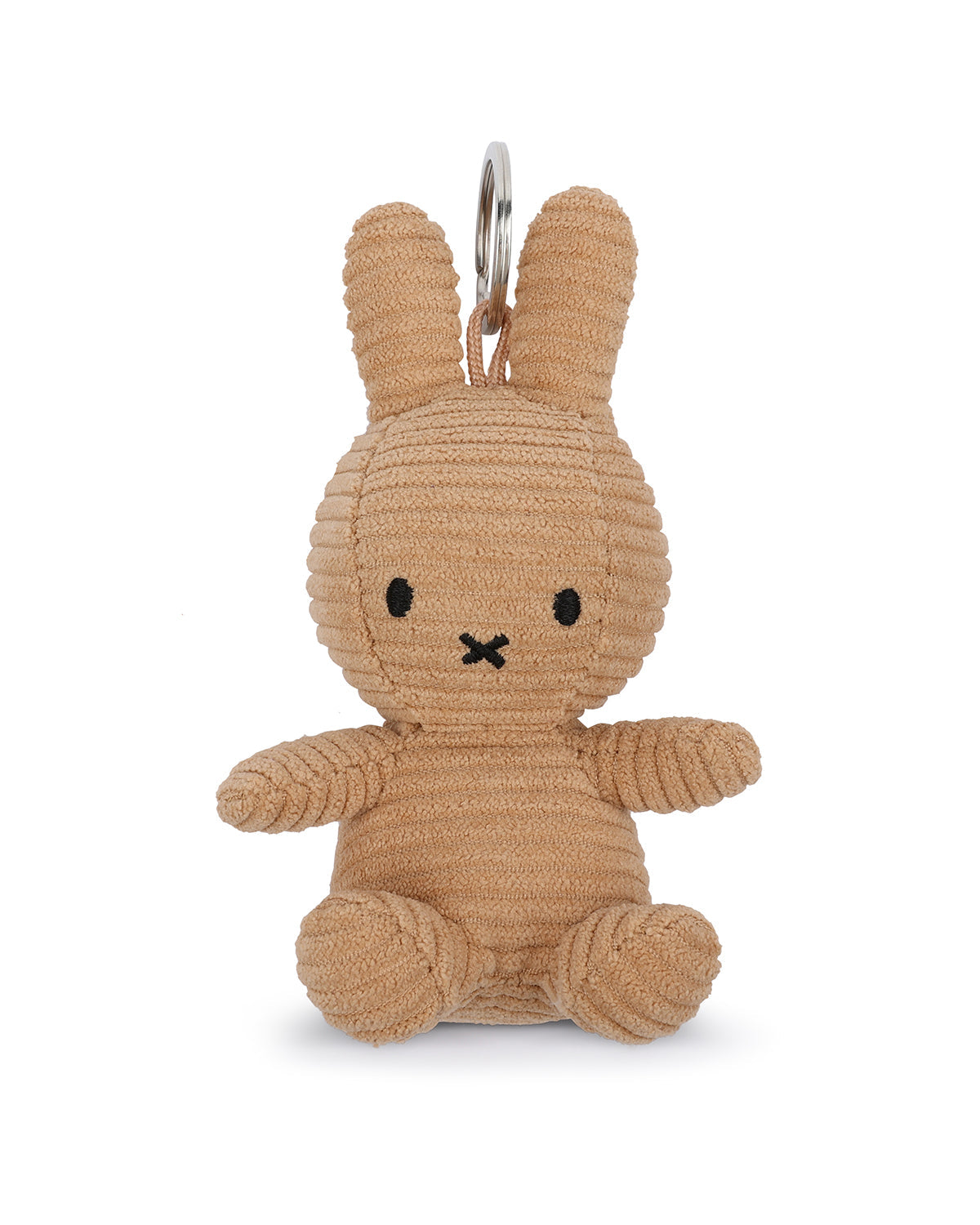 Brown rabbit-shaped keychain on a white background