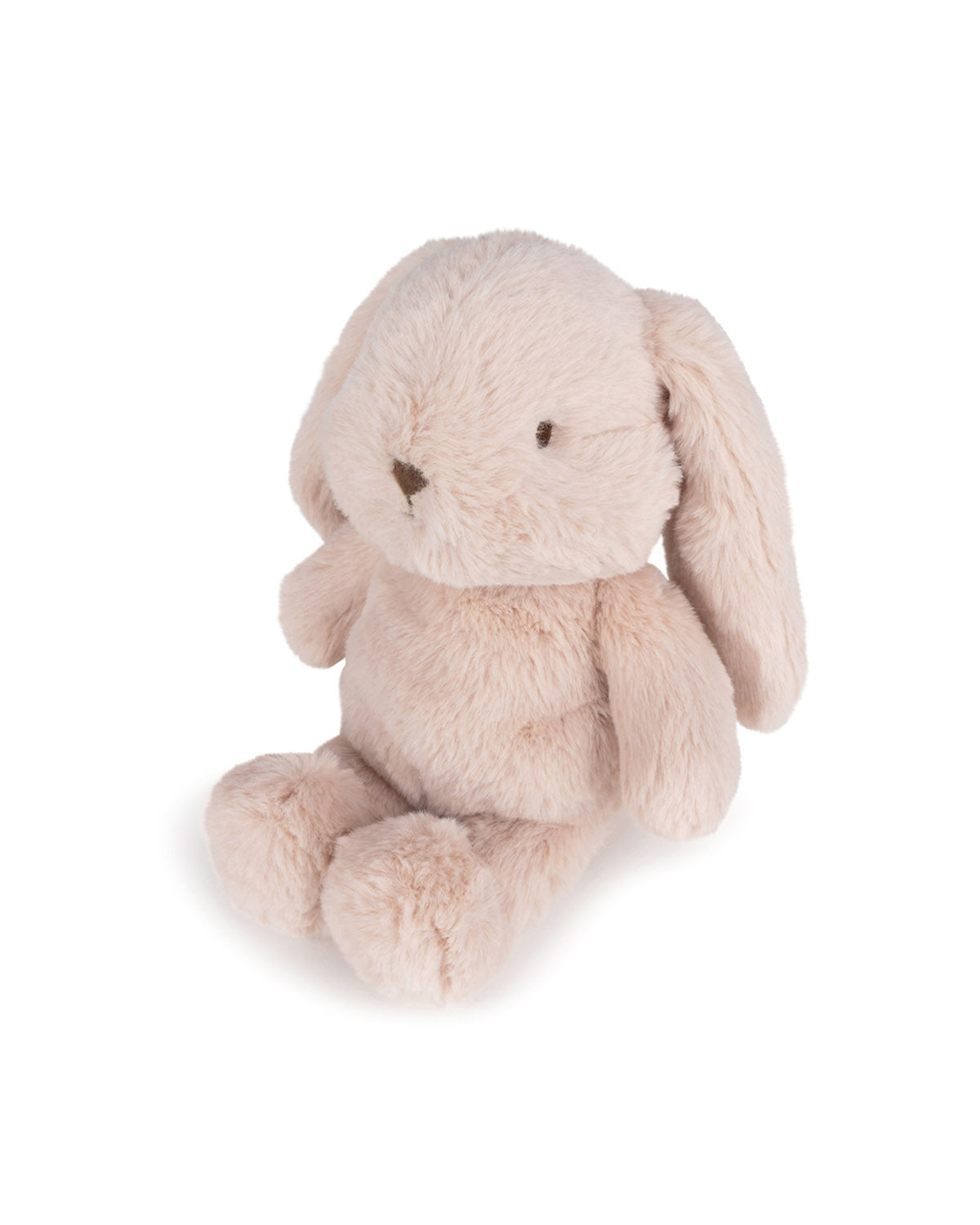 Stuffed, tan-colored bunny toy.