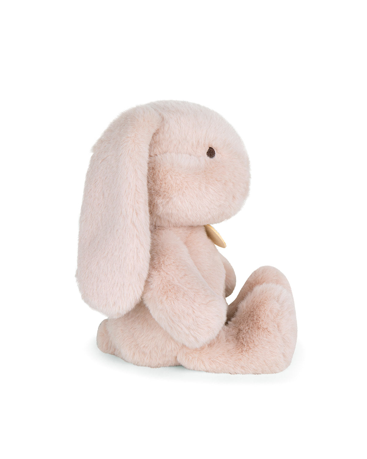 Tan stuffed bunny sitting upright.