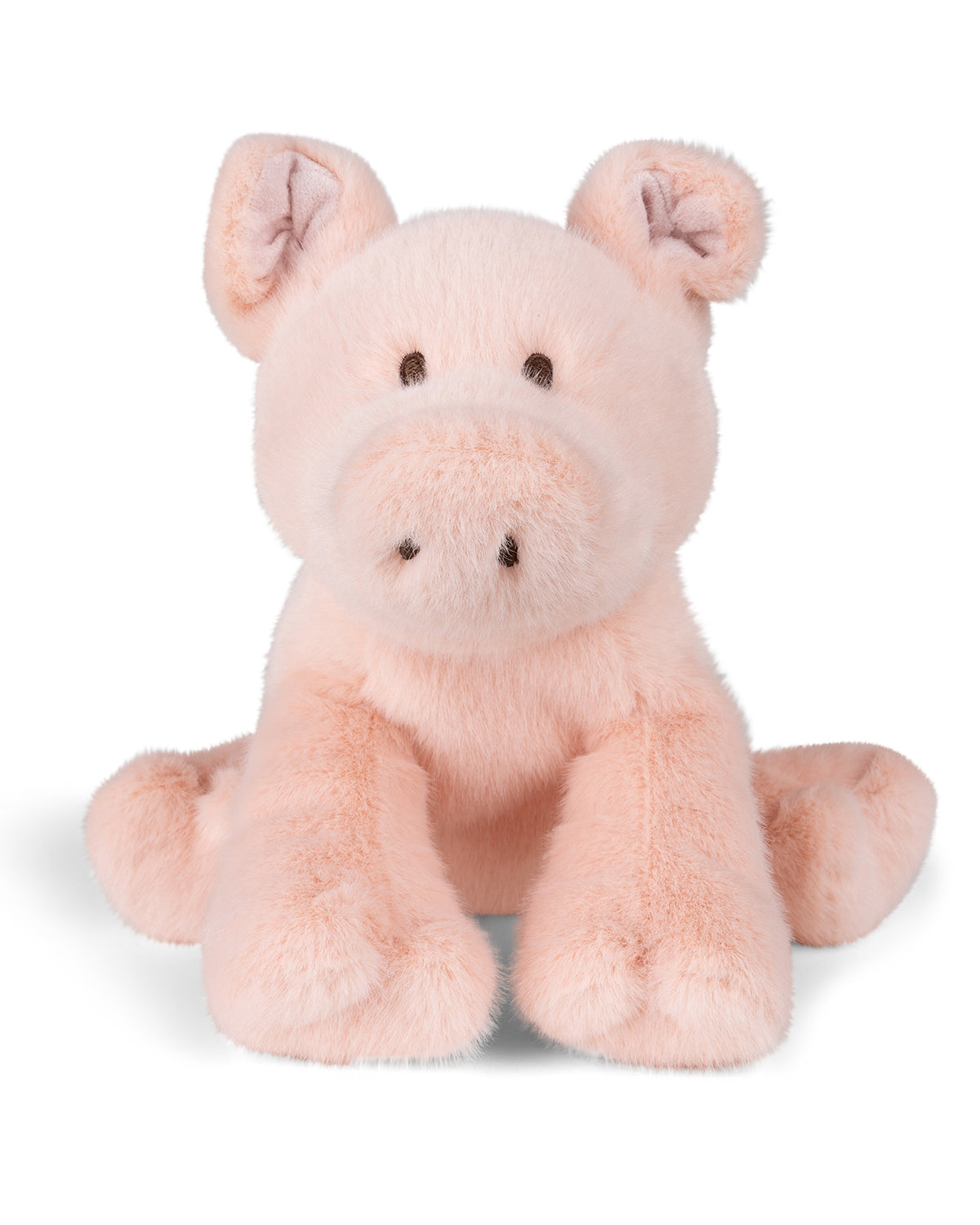 Pink plush toy on a white background