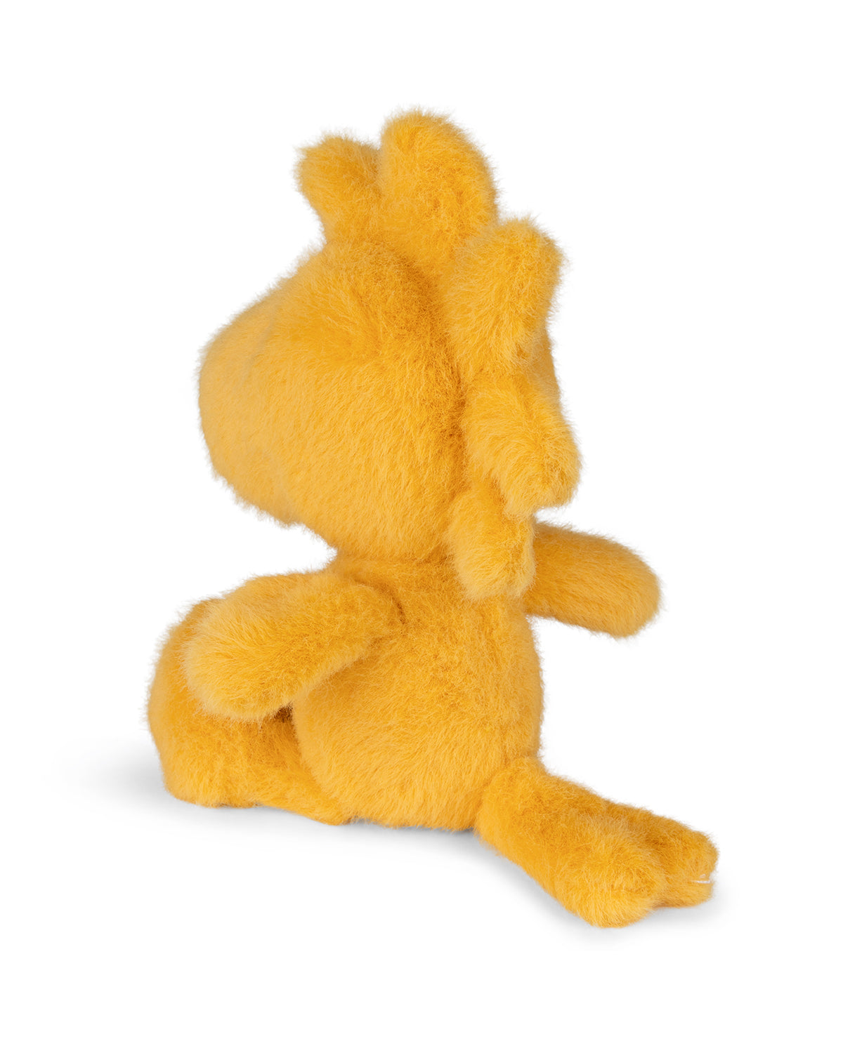 Yellow Woodhouse stuffed animal, rear view.