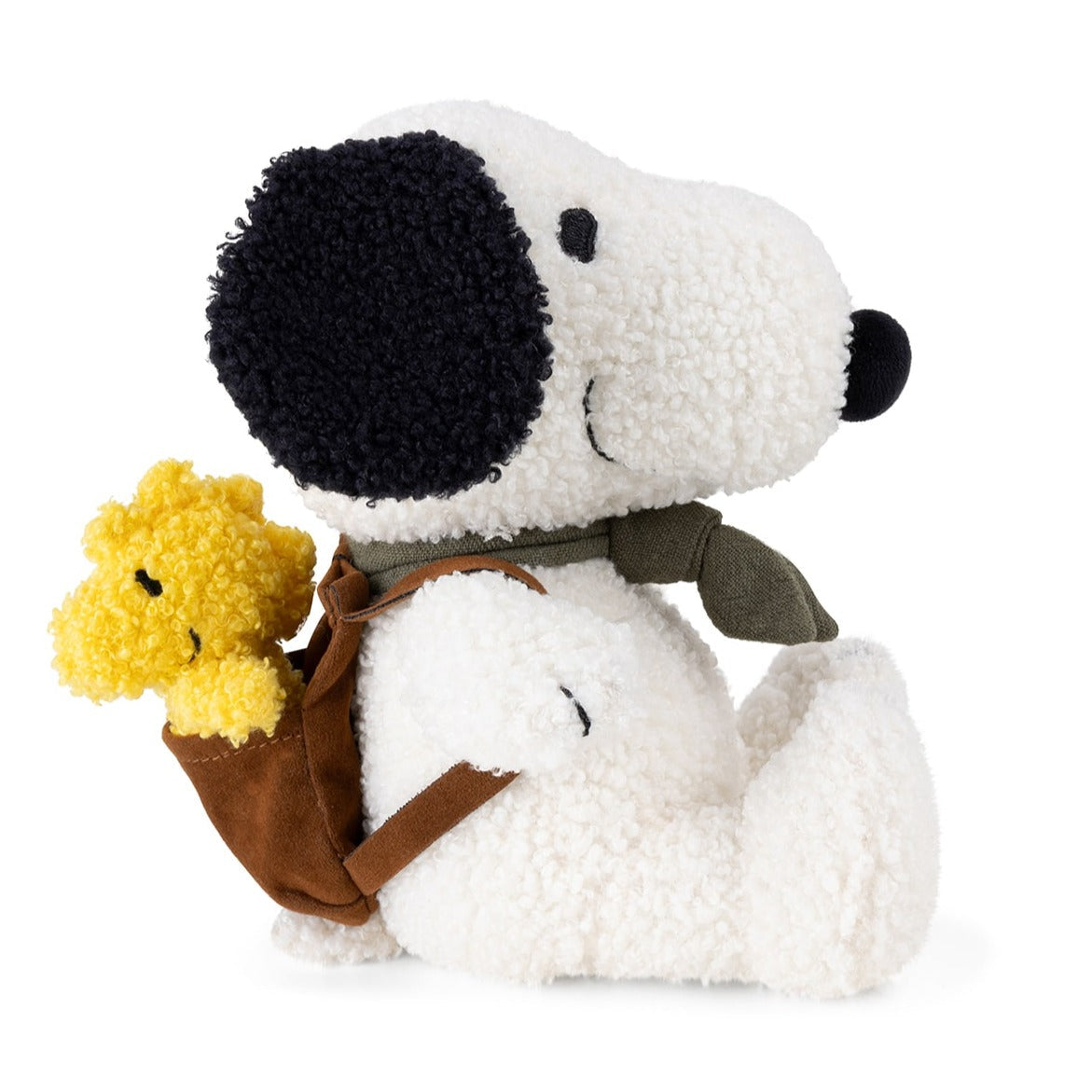 Stuffed Snoopy with Woodchuck in backpack.
