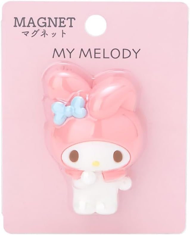 My Melody magnet. Pink and white. Cute cartoon character.