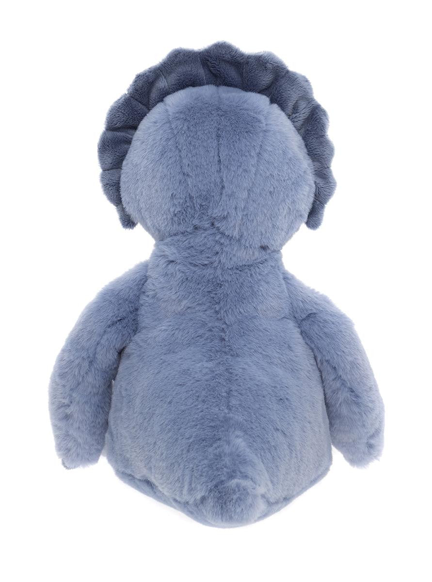 Blue plush toy with a lion mane on a white background