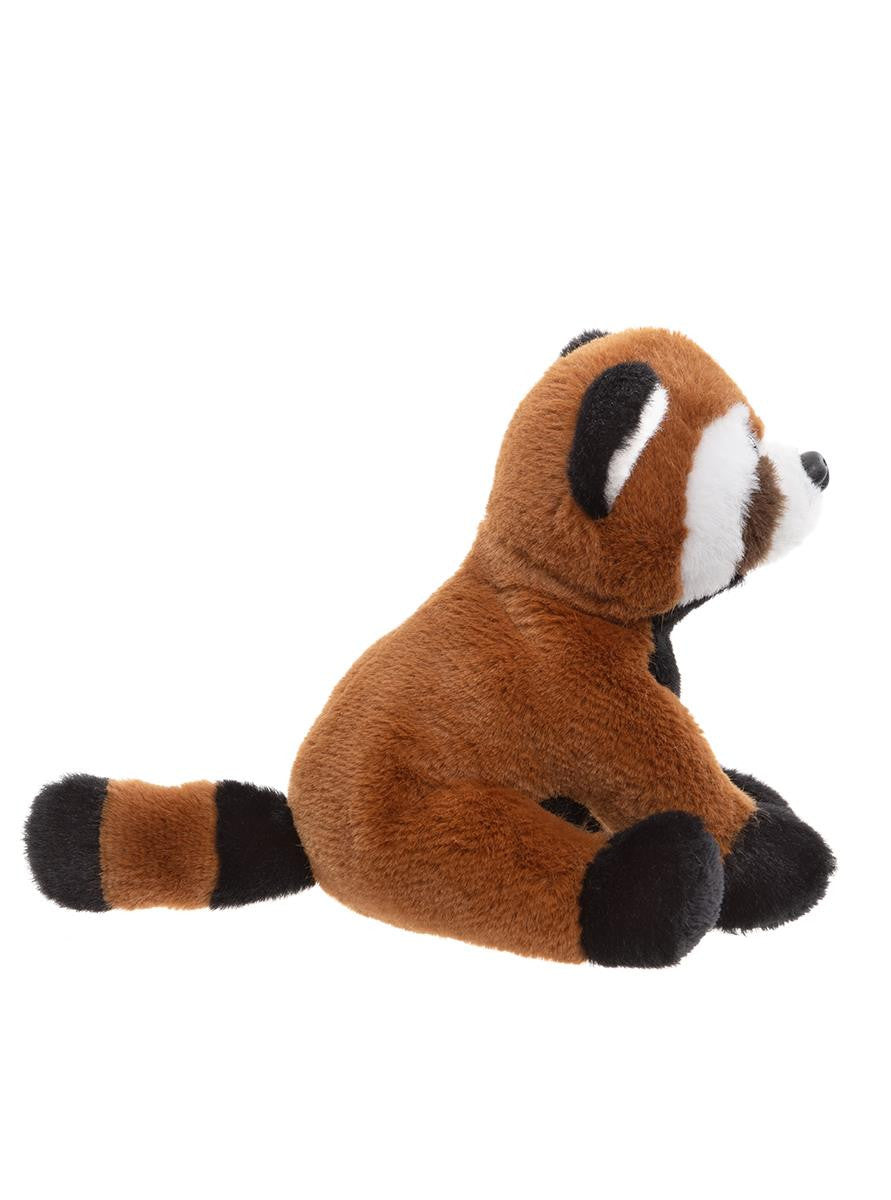 Plush toy of a red panda on a white background