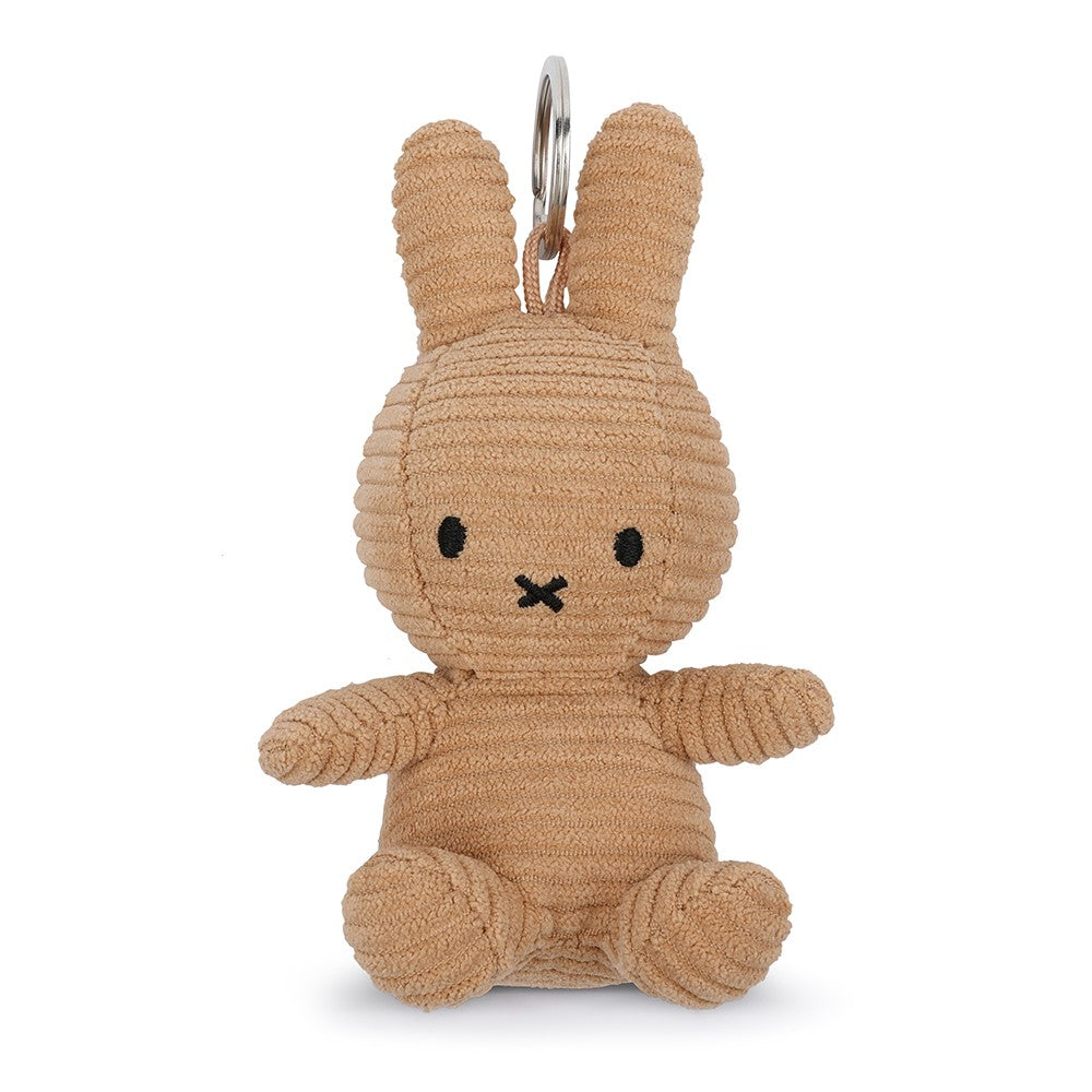 Corduroy Miffy plush toy with keychain.