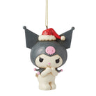 Kuromi Christmas tree ornament with Santa hat.