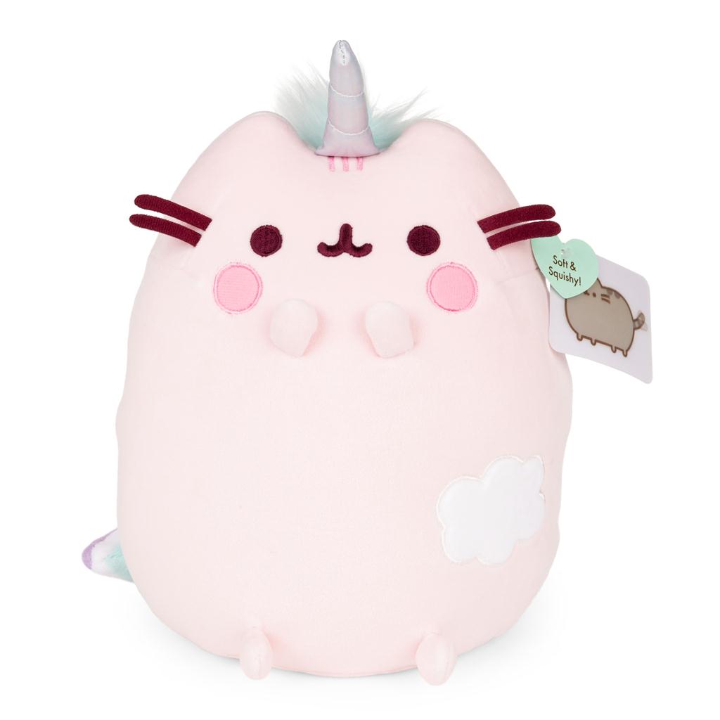Pink Pusheen the cat unicorn plush toy with tag.