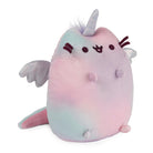 Pastel rainbow cat plush with unicorn horn and wings.