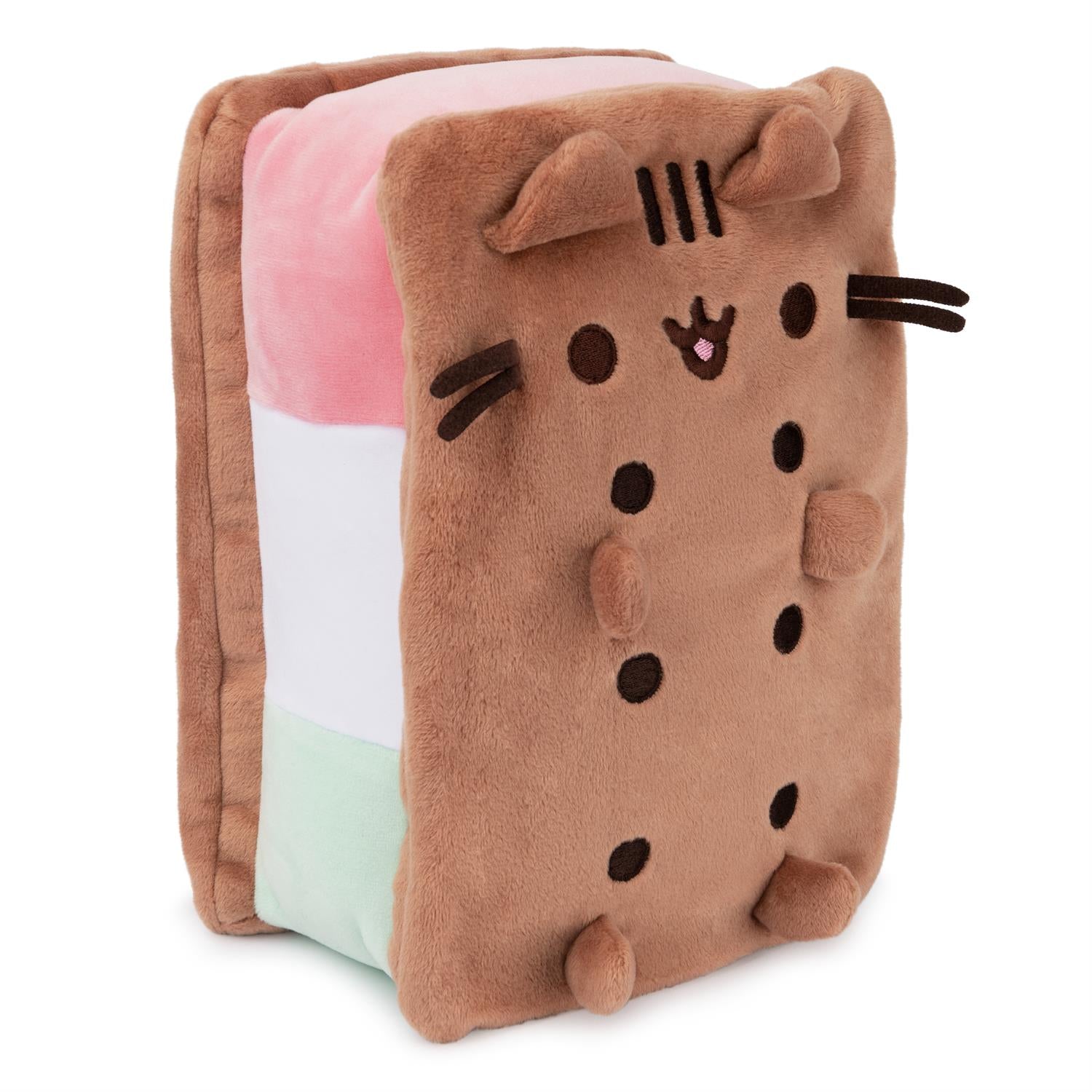 Pusheen ice cream sandwich plush toy.