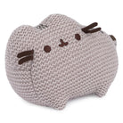 Gray knit Pusheen plush toy.