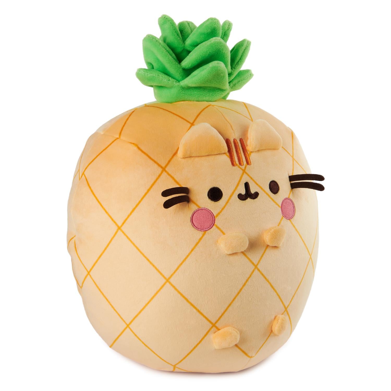 Plush pineapple-shaped cat toy.