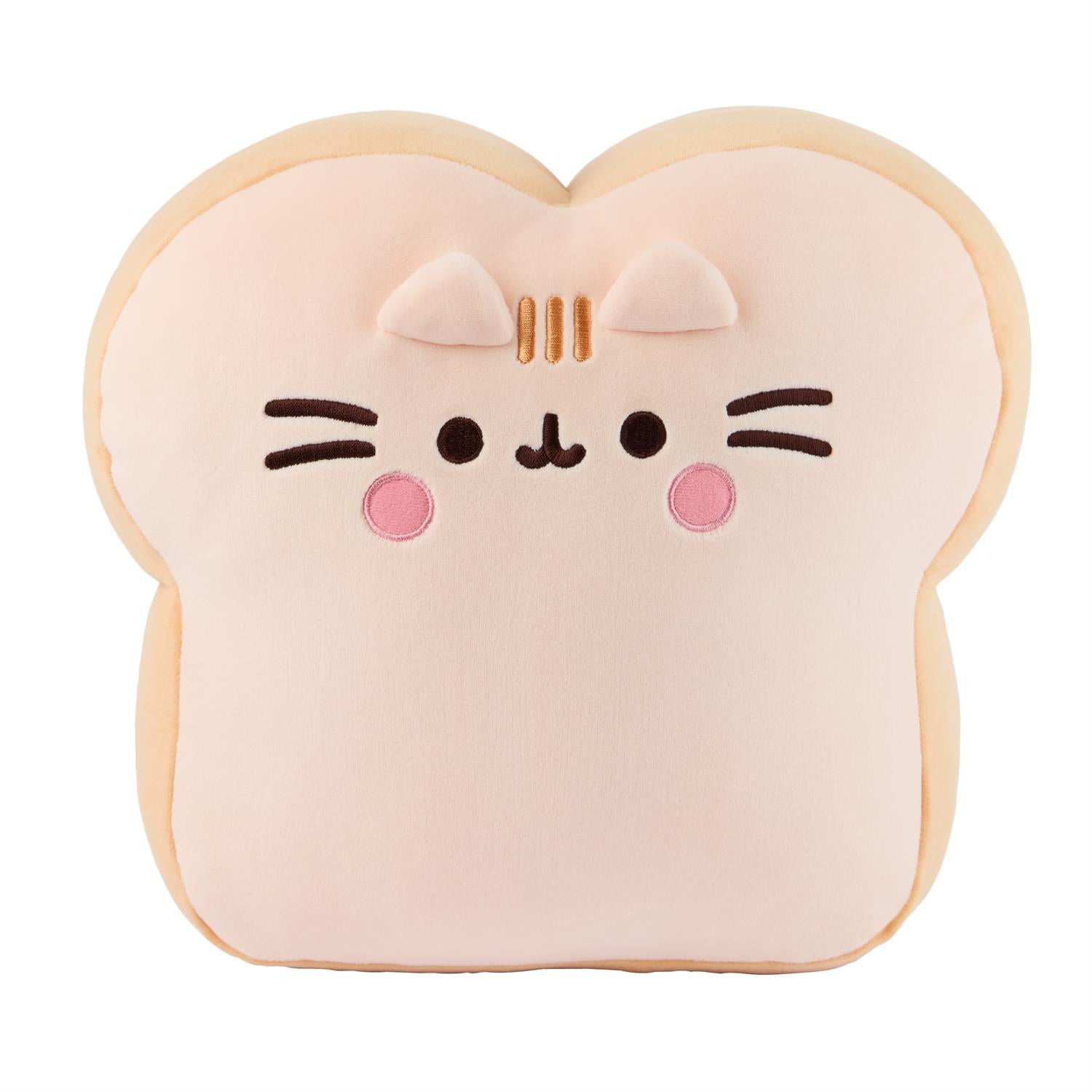 A cat-shaped toast plush pillow.