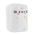 White, rectangular plush cat.