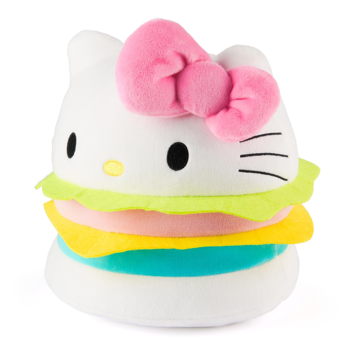 Stuffed Hello Kitty burger plush toy.