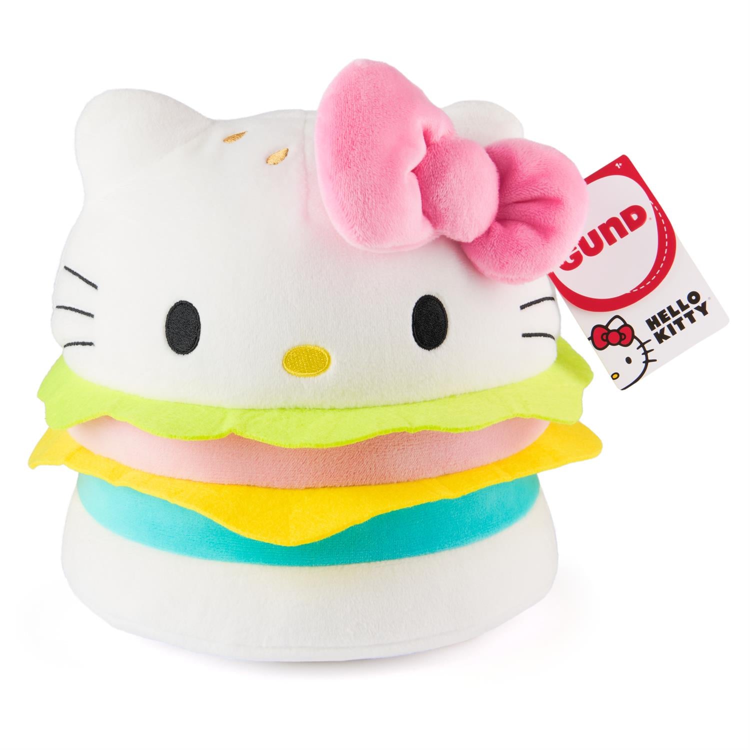 Hello Kitty hamburger plush toy with tag.
