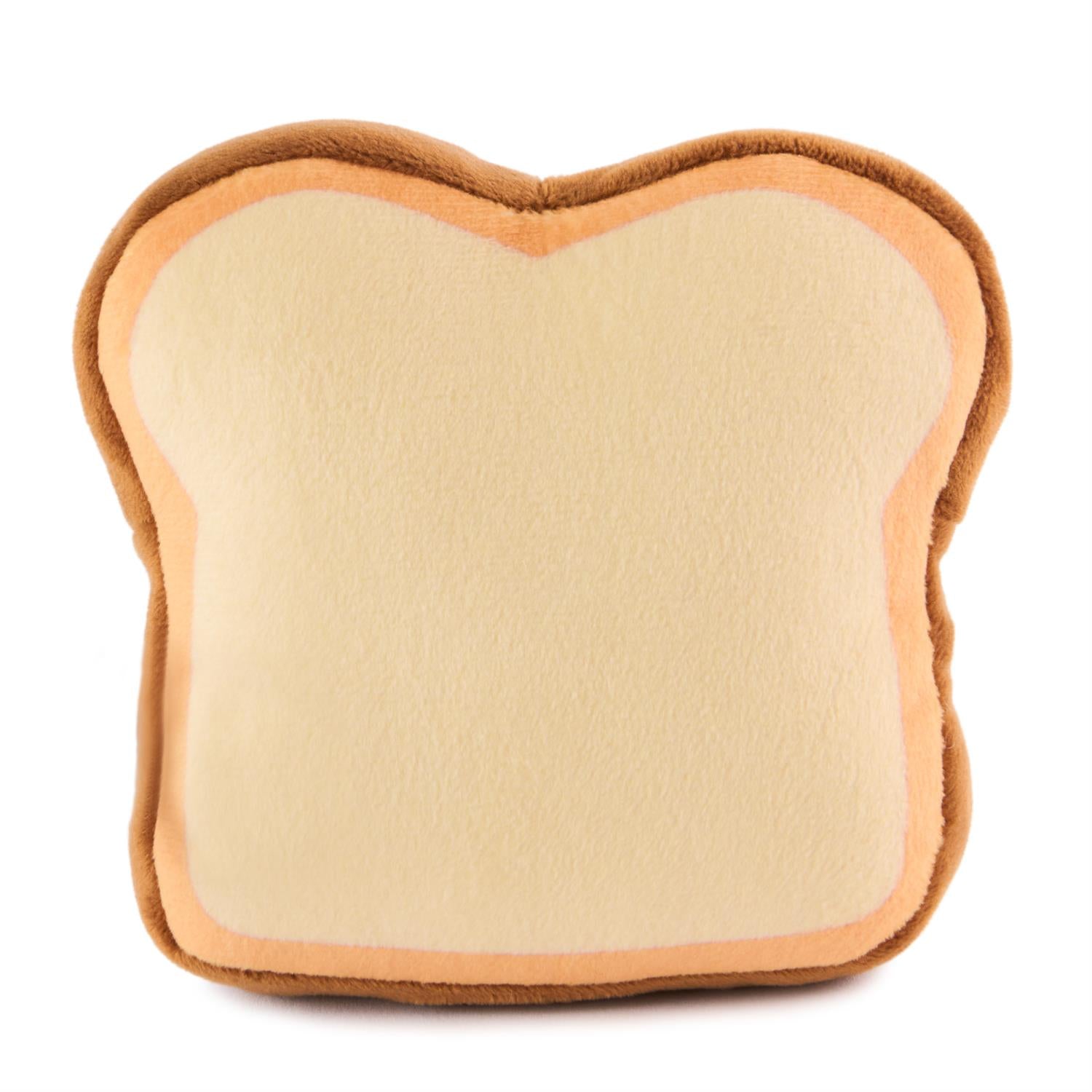 Close-up of a slice of bread-shaped pillow.