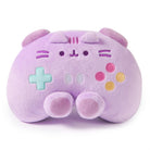 Purple plush cat-shaped video game controller.