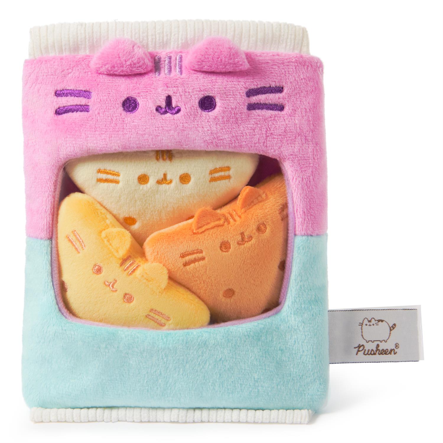 Plush box with Pusheen cat characters.