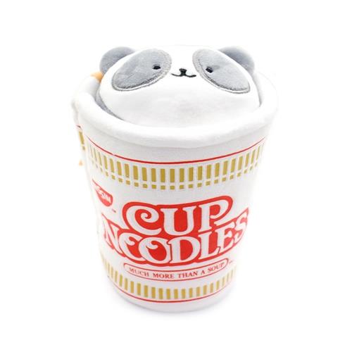 Panda plush toy in Cup Noodles container.