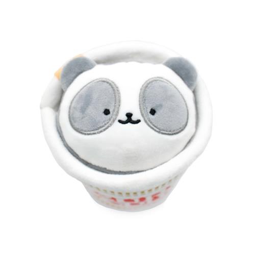 Panda plush in a basket.