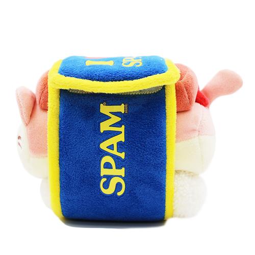 Stuffed toy with Spam can design.