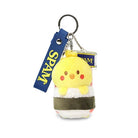 A Spam-themed keychain featuring a chick plushie wrapped in sushi nori.