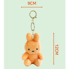 A Miffy bunny keychain with measurements of 9cm and 12cm.