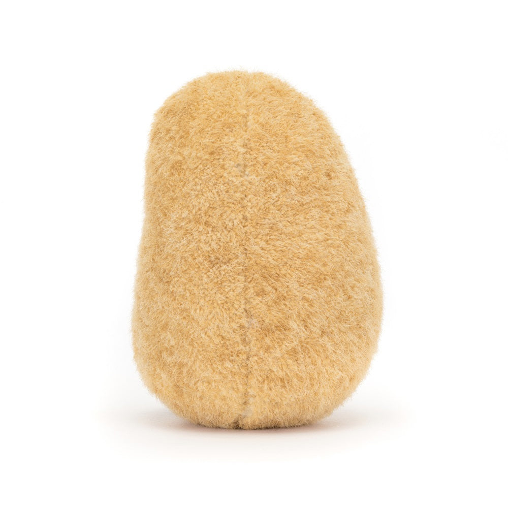 Tan, furry, potato-shaped toy.