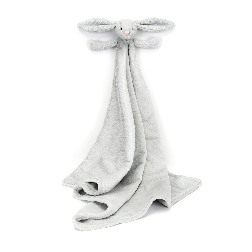 Light gray bunny security blanket.