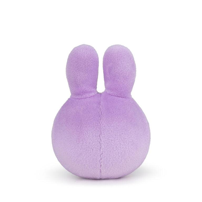 Lilac plush toy bunny with two upright ears.