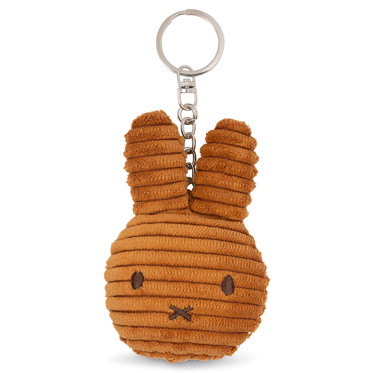 Brown corduroy Miffy keychain.