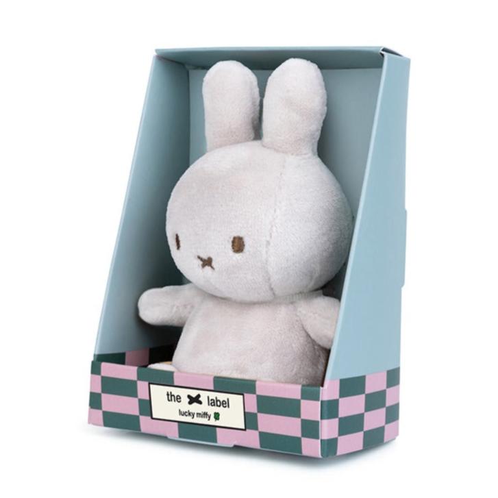 Miffy plush toy in a box.