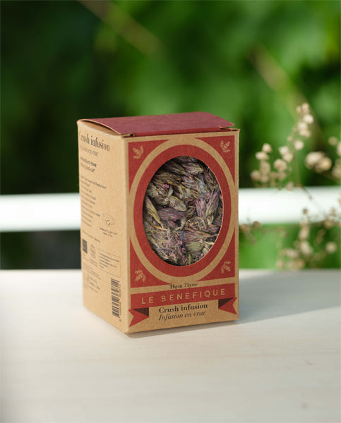 Box of thyme tea.