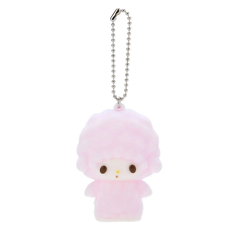 Pink plush Little Twin Stars Kiki keychain.