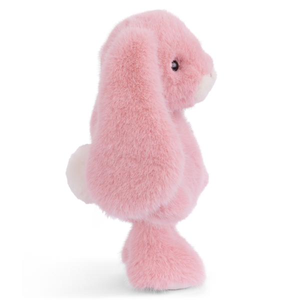 Pink plush toy on a white background