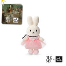 Crocheted Miffy bunny doll in pink ballerina dress with tulle skirt.