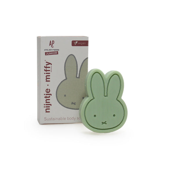 Green Miffy shaped soap with box.