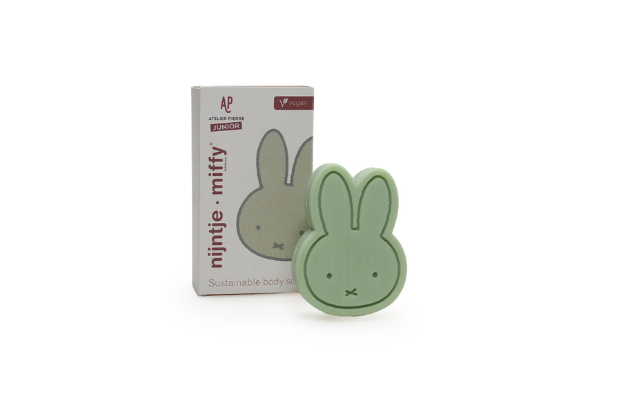 Green Miffy shaped soap with box.