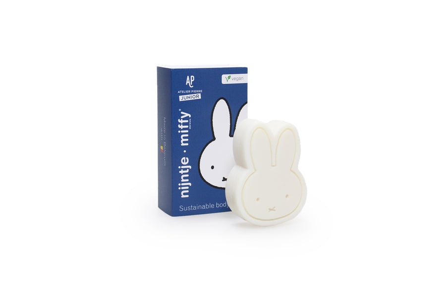 Miffy soap bar and product box.
