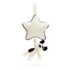 Hanging baby mobile with star and panda bear.