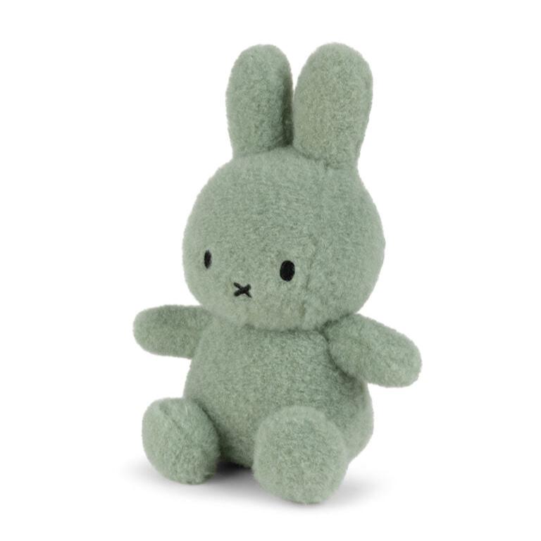 Green stuffed Miffy bunny.