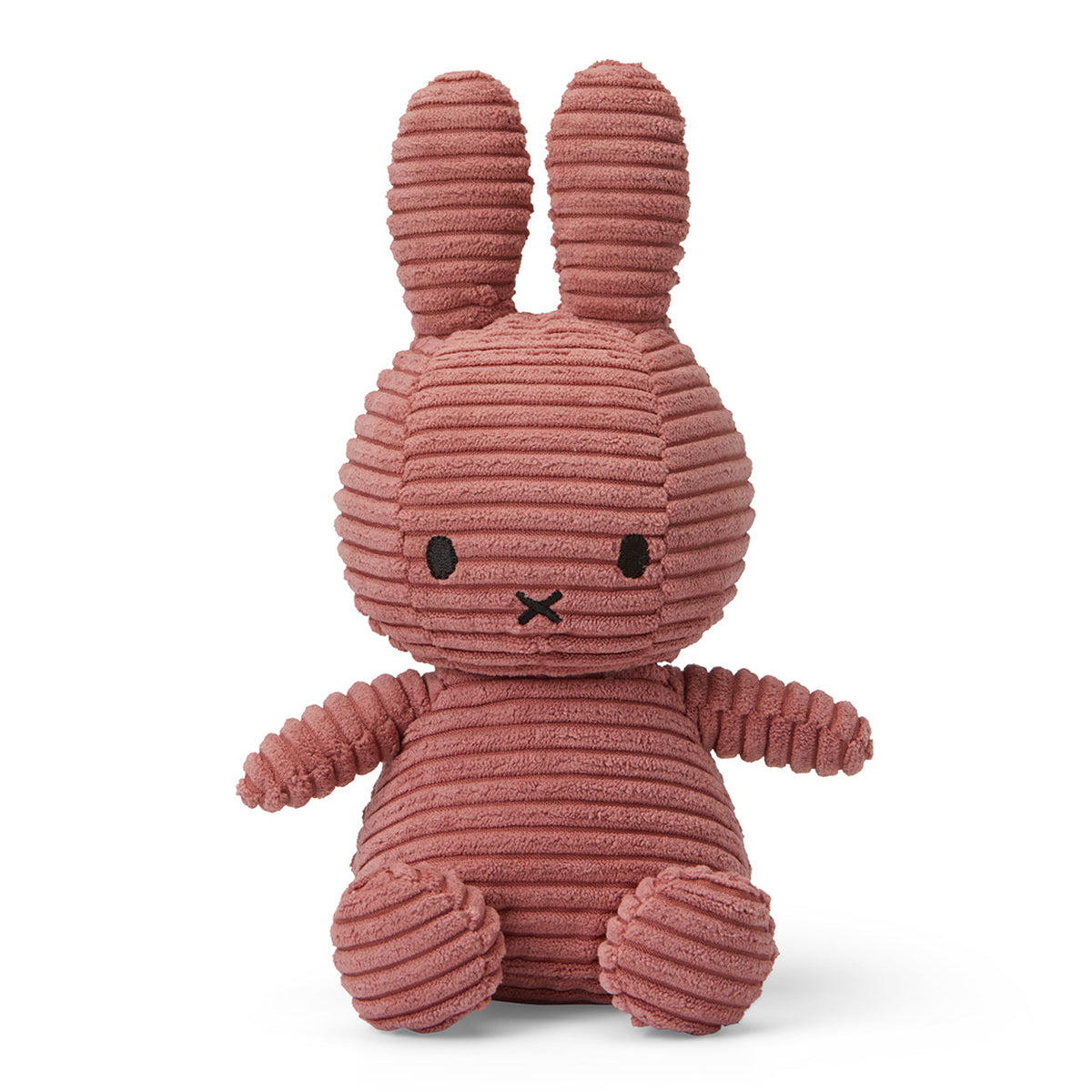 Corduroy Miffy bunny plush in dusty rose.