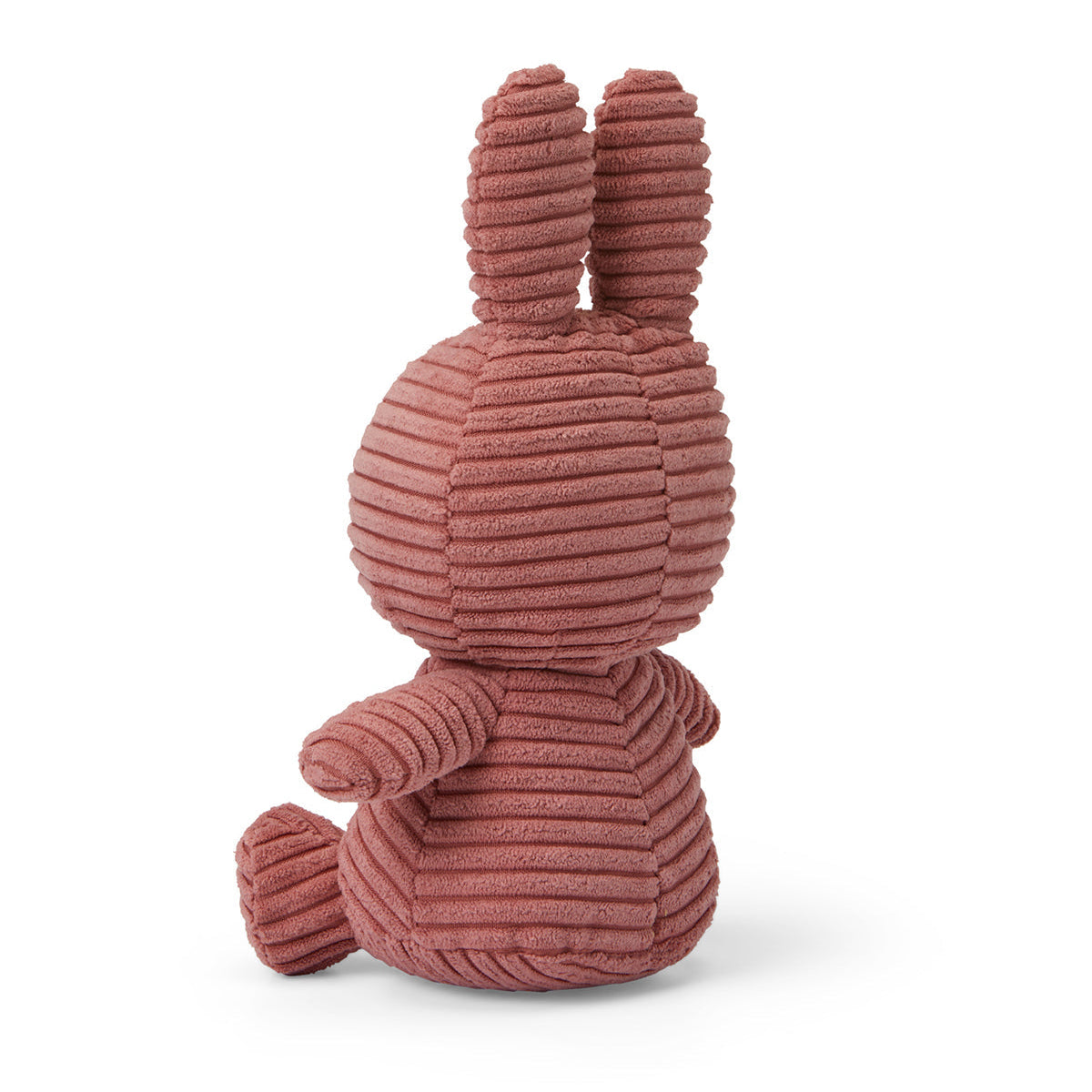 Corduroy bunny plush, rear view.
