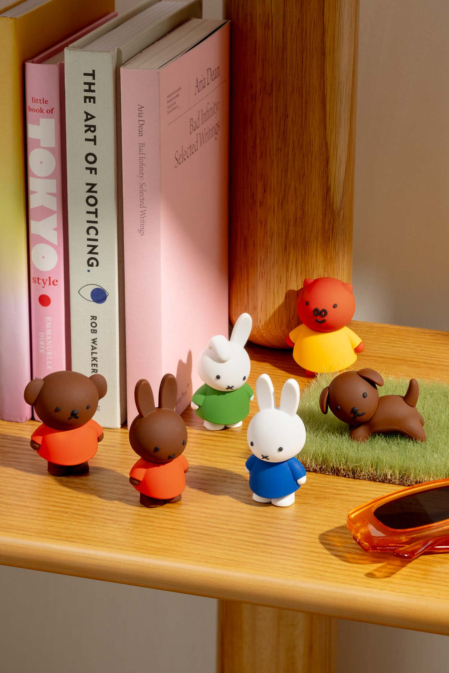 Set of colorful animal figurines of miffy and friends
